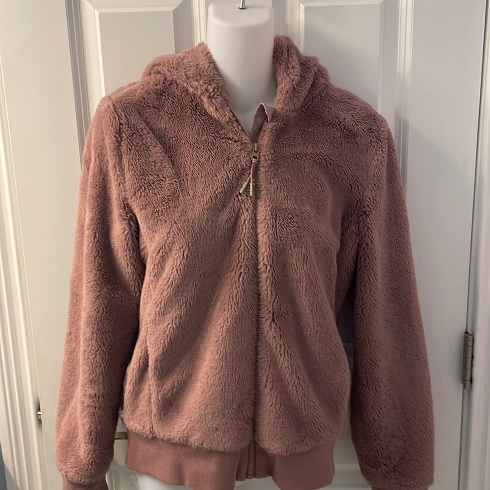 Athleta Girl Size 16 Furry Full zip Jacket Hoodie